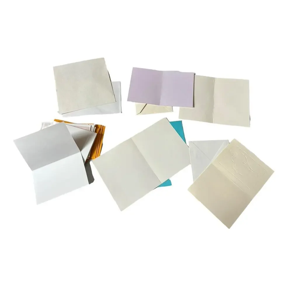 Lot 12 Vintage Blank Note Cards Mixed Themes Cape Shore Boats Rabbit Shell Fruit